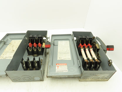 Square D H361 Safety Disconnect Switch Fusible 30A 3PH Series E1 Lot of 2