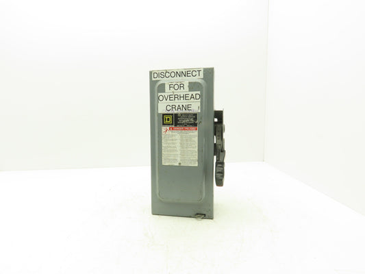 Square D H361 Fusible Heavy Duty Safety Disconnect Switch 30A 600VAC F05