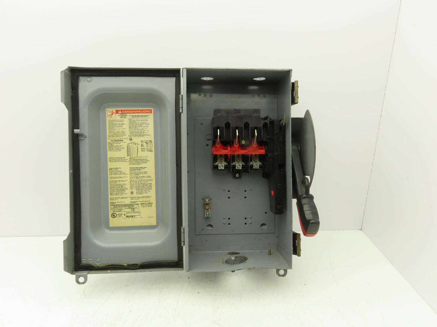 Square D HU362 Safety Disconnect Switch 60A 600VAC 3Pole Non Fused Ser F1