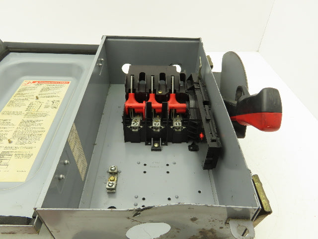 Square D HU362 Safety Disconnect Switch 60A 600VAC 3Pole Non Fused Ser F1