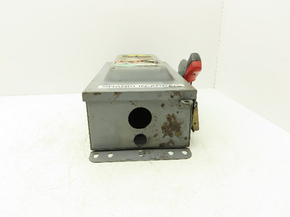 Square D HU362 Safety Disconnect Switch 60A 600VAC 3Pole Non Fused Ser F1