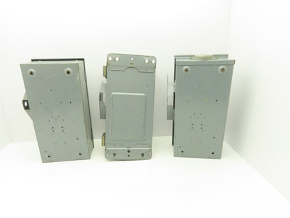 Square D Safety Disconnect Switch 600VAC 60A Fused/Non-Fused Mixed Lot of 3