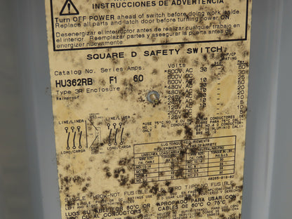 Square D Safety Disconnect Switch 600VAC 60A Fused/Non-Fused Mixed Lot of 3
