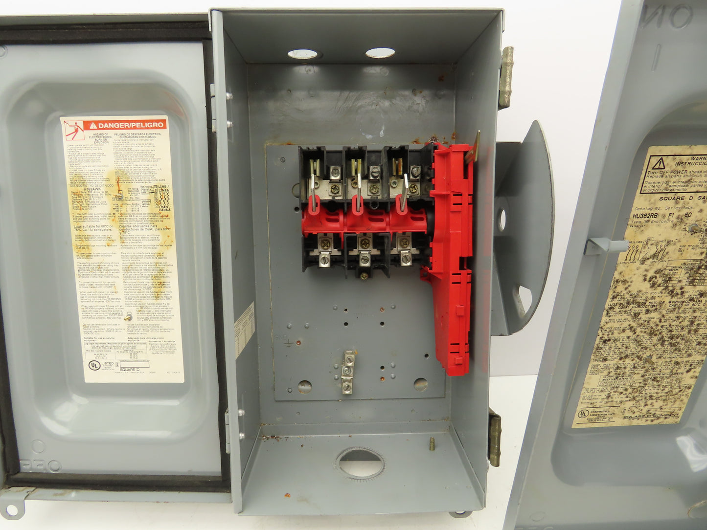 Square D Safety Disconnect Switch 600VAC 60A Fused/Non-Fused Mixed Lot of 3