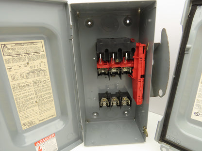 Square D Safety Disconnect Switch 600VAC 60A Fused/Non-Fused Mixed Lot of 3