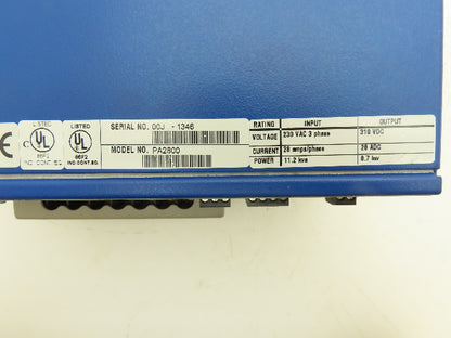 Kollmorgen PA2800 ServoStar Power Supply 3Ph 230v 28A In 310vDC 28A Out