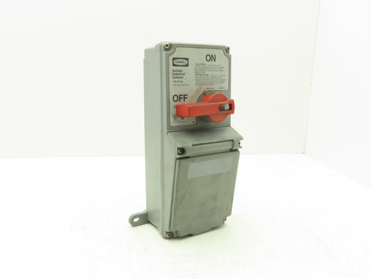 Hubbell SE HBL 3 Switched Hubbellock Enclosure 30A 600VAC