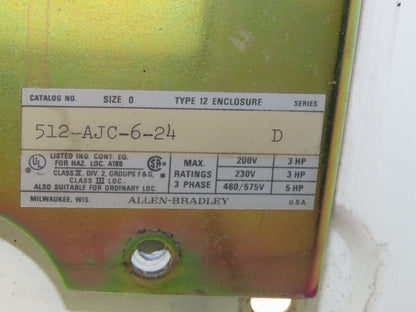 Allen Bradley 512 Combination Motor Starter Fused Disconnect Enclosure Only