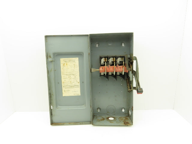 Square D HU363 Safety Disconnect Switch 100A 600V Non Fused 3 Pole Series F05