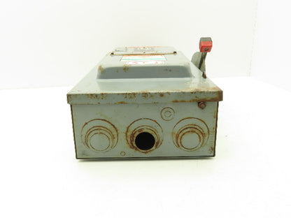 Square D HU363 Safety Disconnect Switch 100A 600V Non Fused 3 Pole Series F05