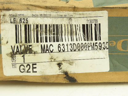 MAC 6313D-000-PM-593DA Pneumatic Solenoid Valve 24vDC 2.5W 4/2