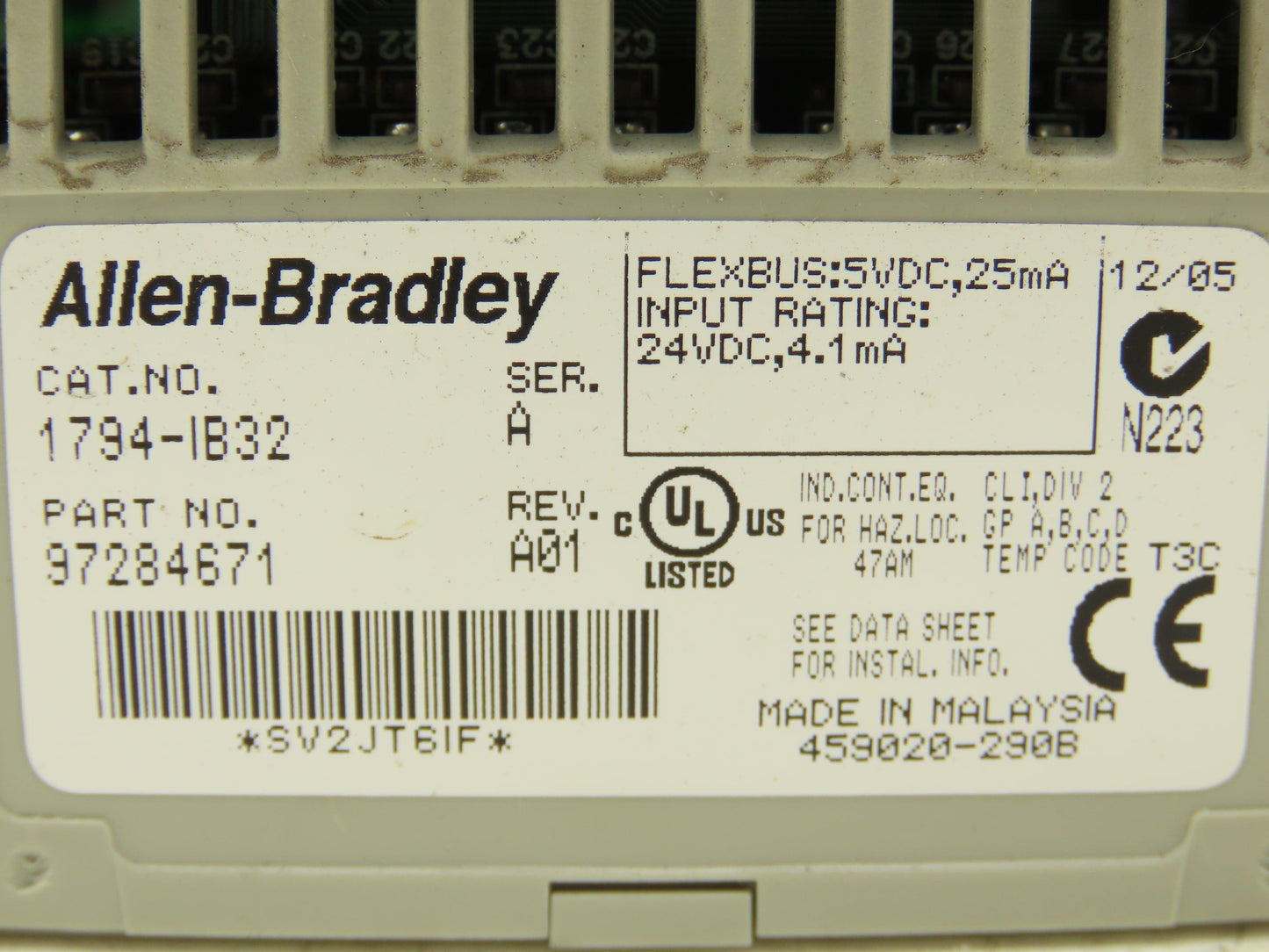 Allen Bradley 1794-IB32 DC Sink Input 32PT 24vDC