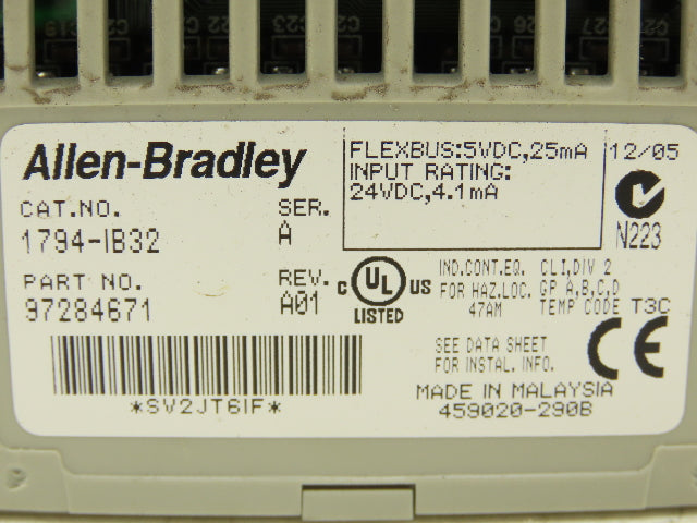 Allen Bradley 1794-IB32 DC Sink Input 32PT 24vDC