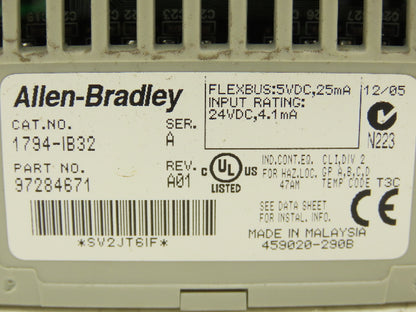 Allen Bradley 1794-IB32 DC Sink Input 32PT 24vDC