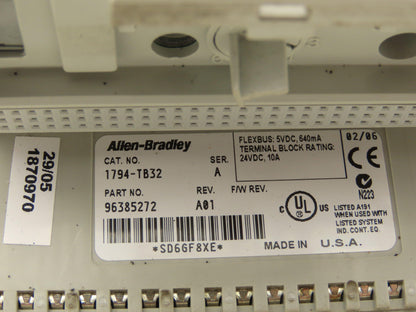 Allen Bradley 1794-IB32 DC Sink Input 32PT 24vDC
