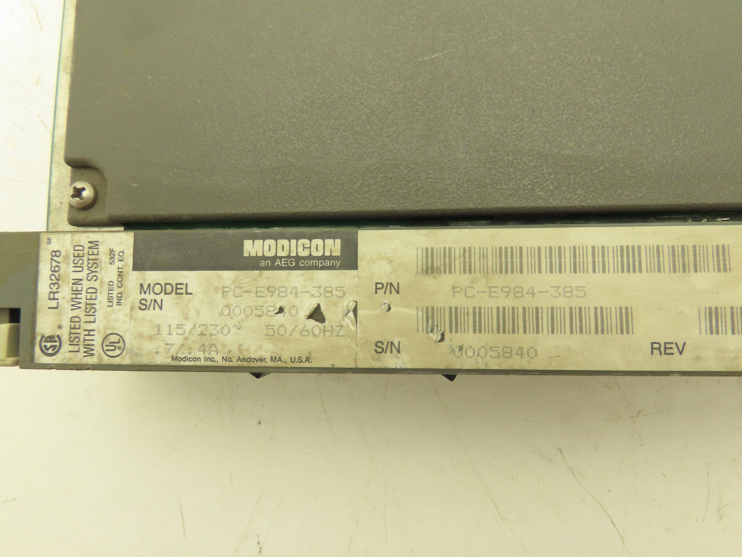 Modicon PC-E984-385 Programmable Controller 115/230VAC 16K Memory