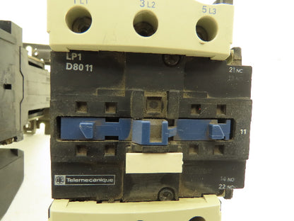 Telemecanique LP1 D8011 Contactor 110amp 600V Thermal overload 55-70amp Lot of 2