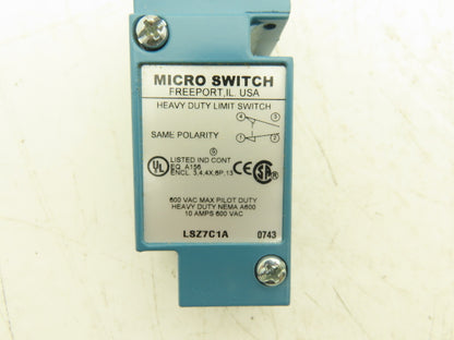 Honeywell LSZ7C1A Micro Limit Switch Heavy Duty 600vAC 10A NEMA A600
