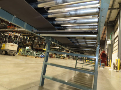 Hytrol 36"x 28' Accumulation Roller Conveyor 2Hp 460V 3PH 105 FPM Belt Drive
