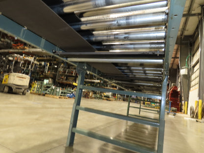 Hytrol 36"x 28' Accumulation Roller Conveyor 2Hp 460V 3PH 105 FPM Belt Drive