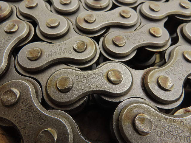 Diamond X-1334-010 Roller Chain #80 Riveted 10' Single Strand