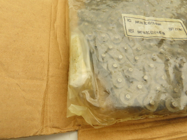 Rexnord BC 63 614-87-1A Roller Chain #60 Riveted 10' Single Strand