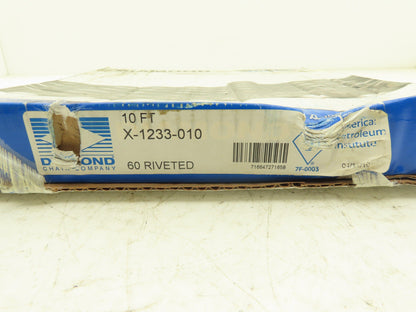 Diamond X-1233-010 Roller Chain #60 Riveted 10' Single Strand