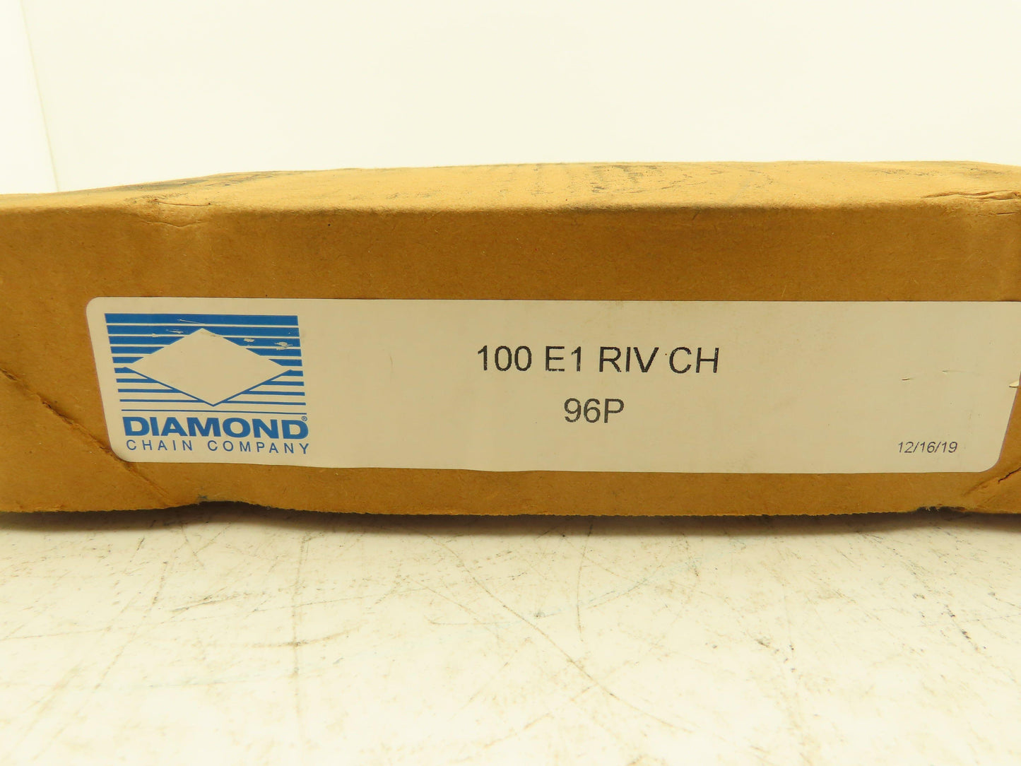 Diamond Roller Chain #100 Riveted E1 Pin Attachment 10' Single Strand 1.25"Pitch