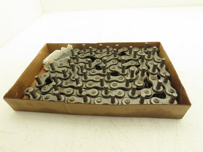 Diamond Roller Chain #100 Riveted E1 Pin Attachment 10' Single Strand 1.25"Pitch
