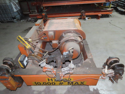 Cleveland Tramrail P&H 5 Ton Double Girder Underhung Bridge Crane Hoist w/Remote