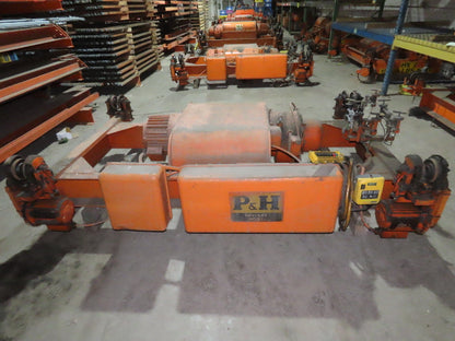 Cleveland Tramrail P&H 5 Ton Double Girder Underhung Bridge Crane Hoist w/Remote