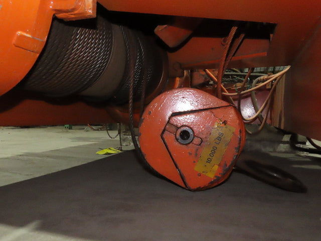 Cleveland Tramrail P&H 5 Ton Double Girder Underhung Bridge Crane Hoist 2-Speed