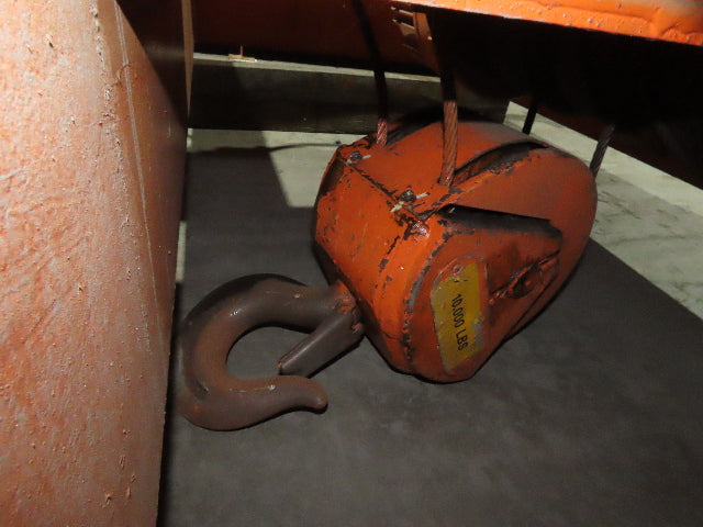 Cleveland Tramrail P&H 5 Ton Double Girder Underhung Bridge Crane Hoist 2-Speed