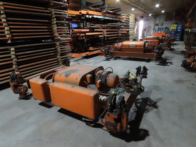 Cleveland Tramrail P&H 5 Ton Double Girder Underhung Bridge Crane Hoist 2-Speed