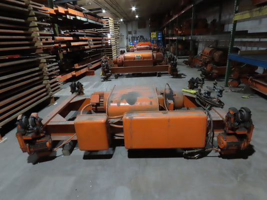 Cleveland Tramrail P&H 5 Ton Double Girder Underhung Bridge Crane Hoist 2-Speed