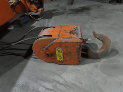 Cleveland Tramrail P&H 7.5 Ton Double Girder Underhung Bridge Crane Hoist 26'