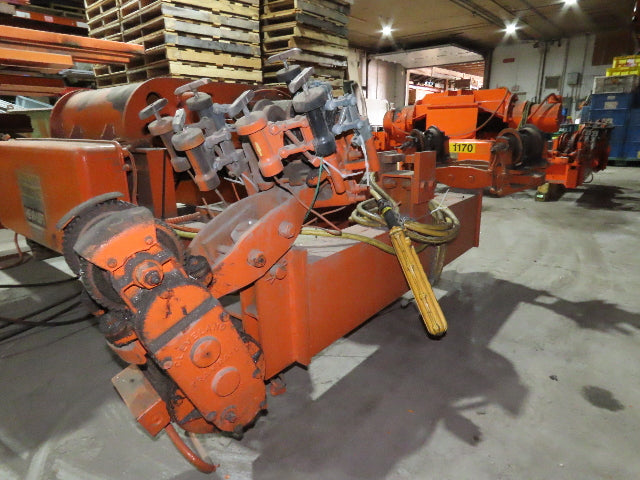 Cleveland Tramrail P&H 7.5 Ton Double Girder Underhung Bridge Crane Hoist 26'