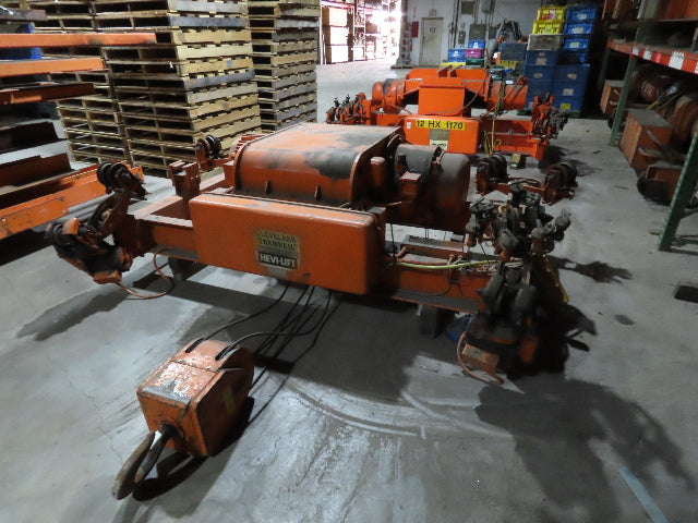 Cleveland Tramrail P&H 7.5 Ton Double Girder Underhung Bridge Crane Hoist 26'