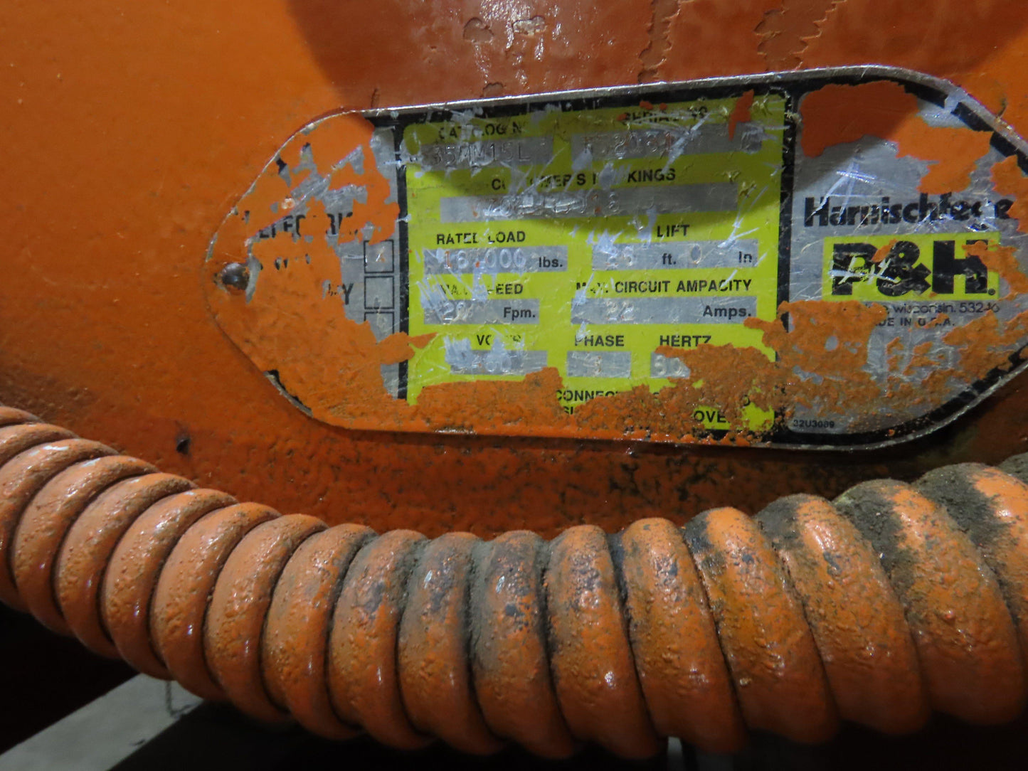 Cleveland Tramrail P&H 7.5 Ton Double Girder Underhung Bridge Crane Hoist 26'