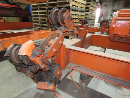 Cleveland Tramrail P&H 7.5 Ton Double Girder Underhung Bridge Crane Hoist 26'