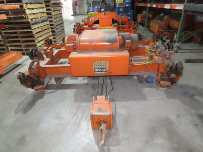 Cleveland Tramrail P&H 7.5 Ton Double Girder Underhung Bridge Crane Hoist 26'