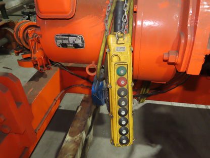 Cleveland Tramrail P&H 10 Ton Double Girder Underhung Bridge Crane Hoist 1-Speed