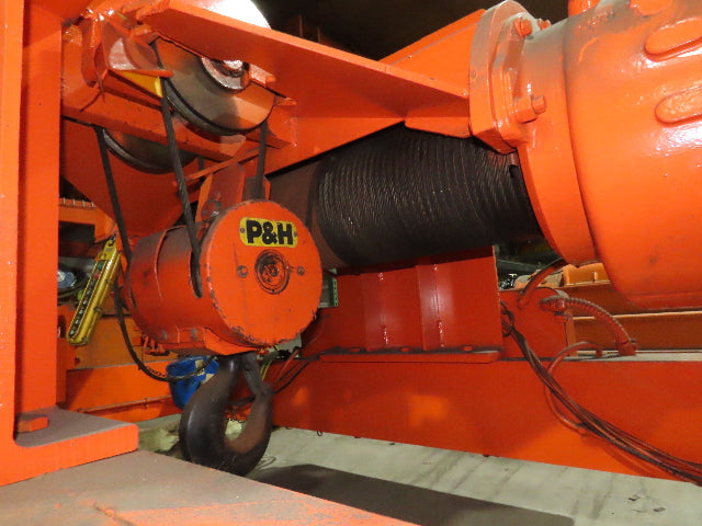 Cleveland Tramrail P&H 10 Ton Double Girder Underhung Bridge Crane Hoist 1-Speed