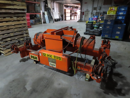Cleveland Tramrail P&H 10 Ton Double Girder Underhung Bridge Crane Hoist 1-Speed