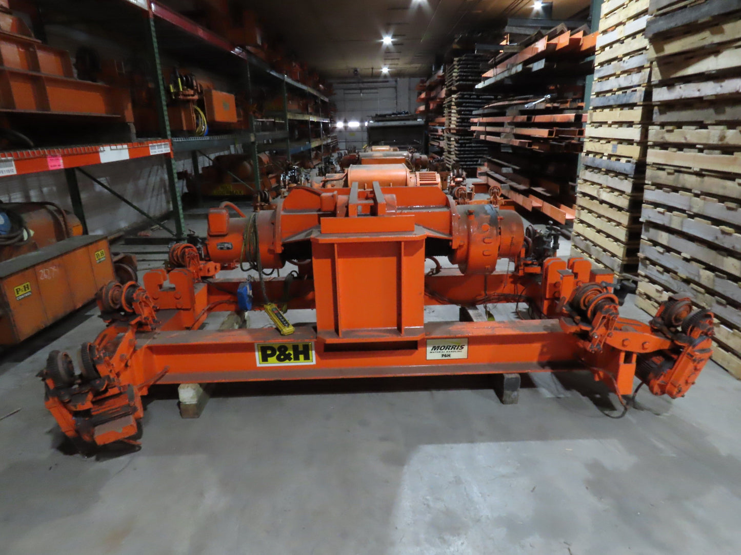 Cleveland Tramrail P&H 10 Ton Double Girder Underhung Bridge Crane Hoist 1-Speed