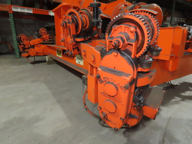 Cleveland Tramrail P&H 10 Ton Double Girder Underhung Bridge Crane Hoist 1-Speed