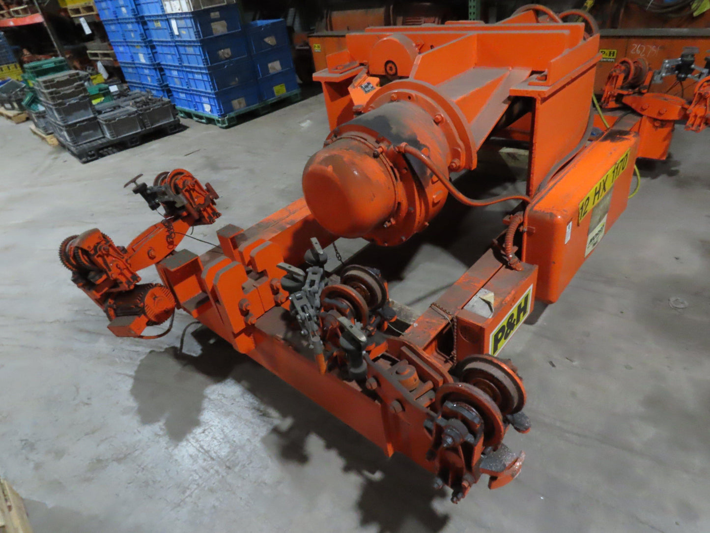 Cleveland Tramrail P&H 10 Ton Double Girder Underhung Bridge Crane Hoist 1-Speed