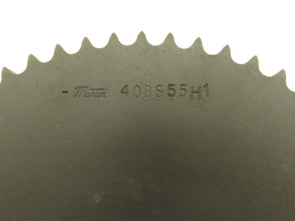 Martin 40BS55 Roller Chain Sprocket #40 Chain 55 Tooth 1"Bore