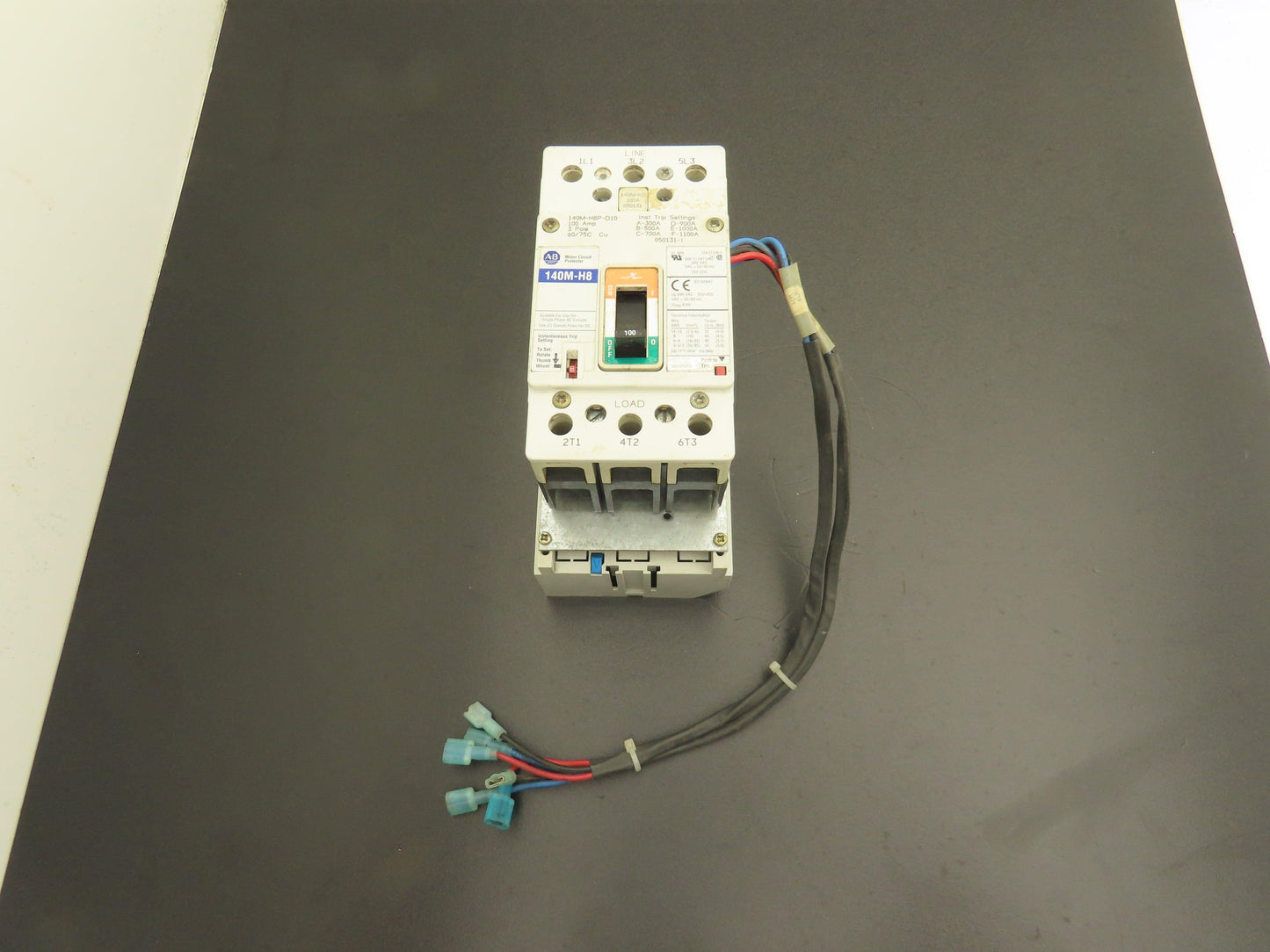 Allen Bradley 140MH8PD10MTXT Rail Mount Motor Circuit Breaker 100A 600V 3 Pole