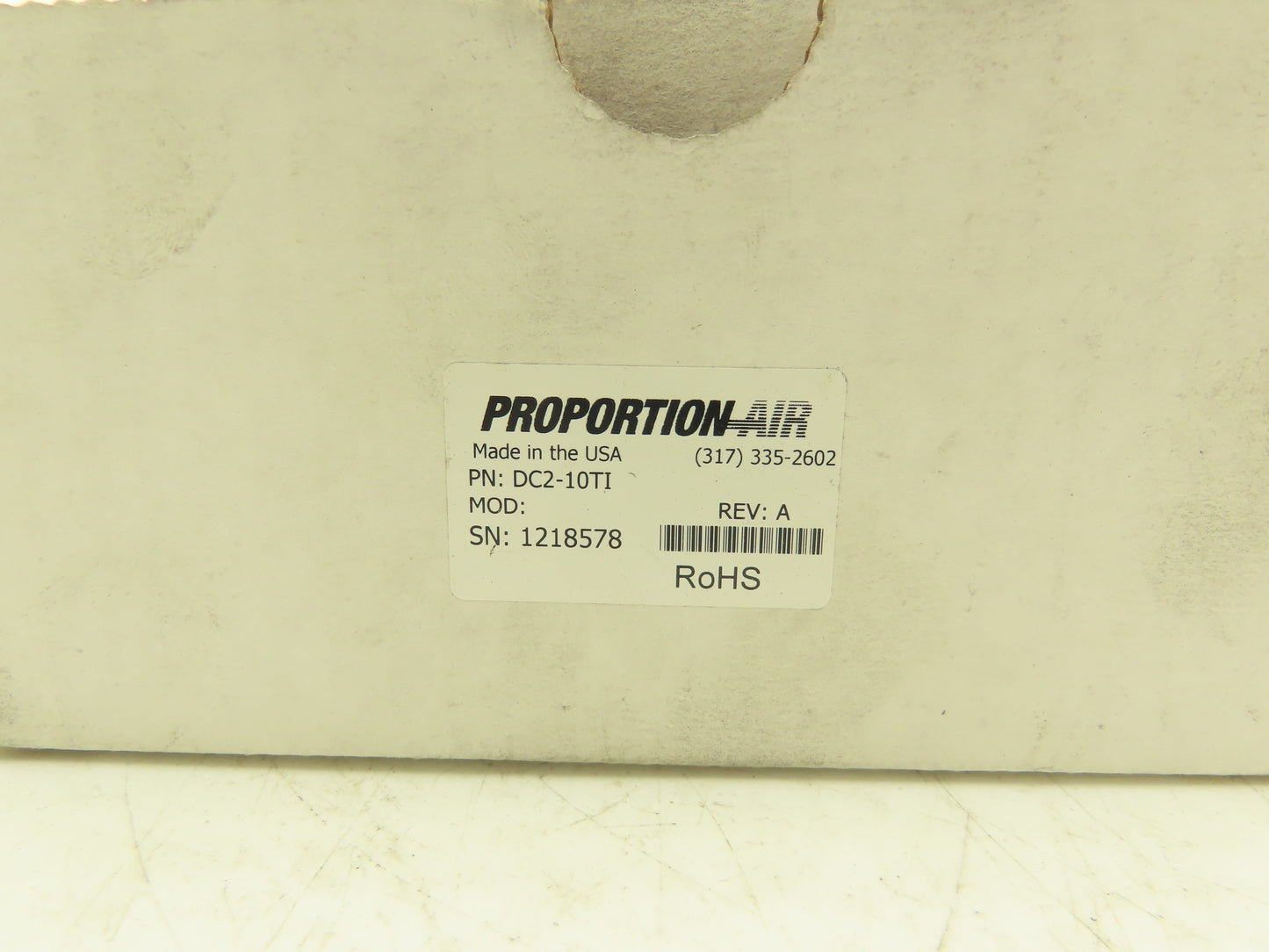 Proportion-Air DC2-10TI Valve Potentiometer 24VDC
